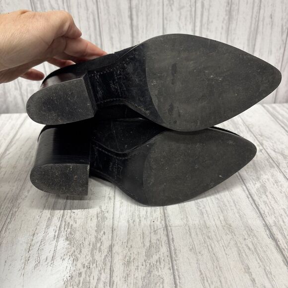 Womens Size 7.5 Marc Fisher Black Suedes Booties - Picture 7 of 8